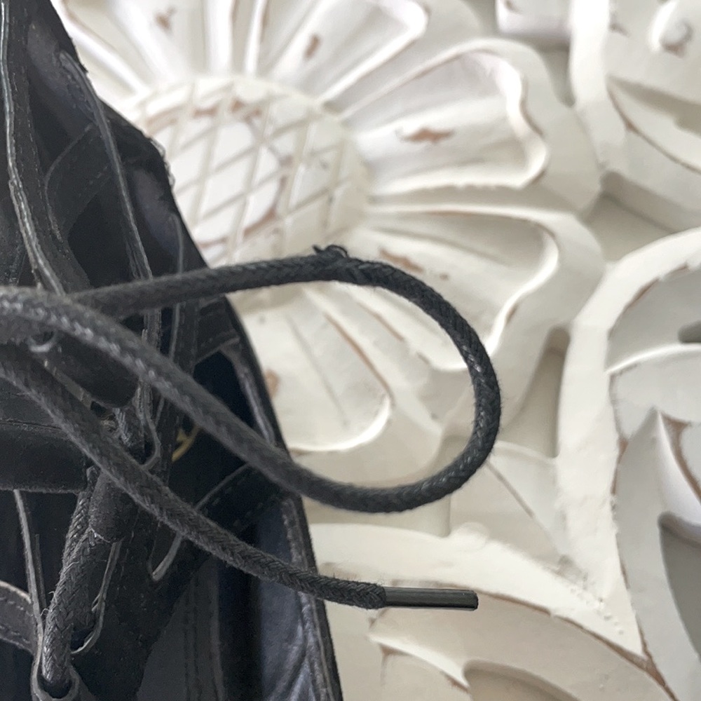 Missguided Lace Up Flats Black Size 7 - Picture 5 of 5